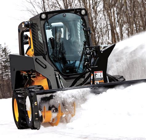 picture of a skid steer with a snowblower on it|high flow skid steers snow blower.